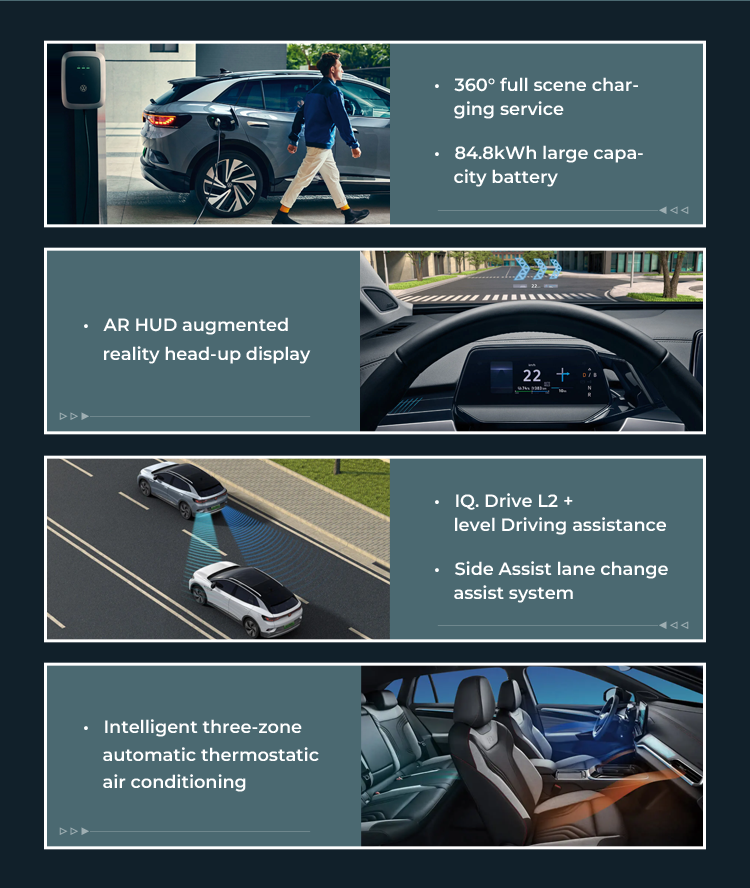 5 Door 5 Seat SUV Volkswagen Id 4 Crozz Four Wheel Drive Electric Cars EV 160km/H