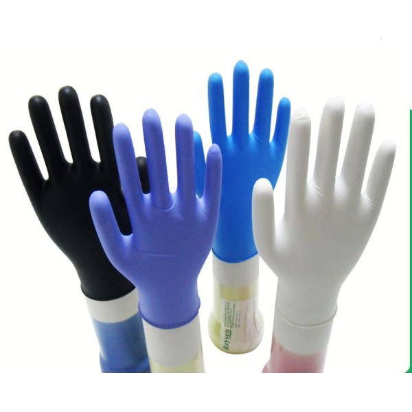 Durable Non Sterile Disposable Nitrile Gloves Powder Free 240mm Length