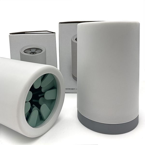 360 Degree Dog Paw Cleaner Cup White Silicone Mudbuster For Dogs