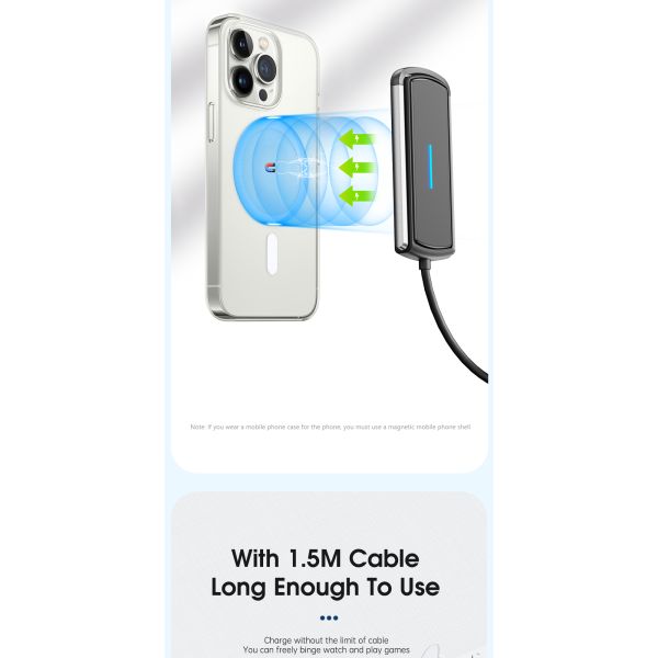 Essager 2022 Aurora New Style Magnetic Wireless Mini 15W Charger 10W 7.5W Mobile Phone Charger With Holder Function