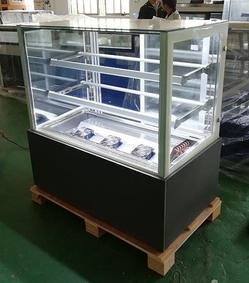 Fan Cooling Bakery Glass Showcase 4ft , Open Showcase Chiller 1200*700*1900mm