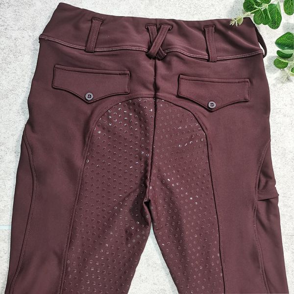 Maroon Red Ladies Horse Riding Leggings Equestrian Breeches Womens Size XXS - XL