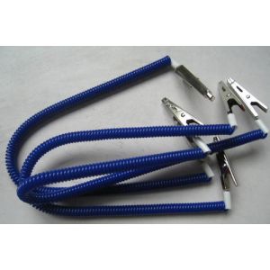 Cheap Napkin coiled holder dental lab bib clips flexible plastic spring coil chain blue leashes wholesale