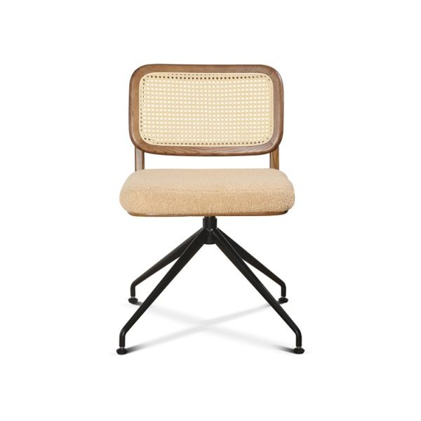 0.099CBM White Executive Desk Rattan Computer Chair 72 X 30 X 50 Cm 4 STAR