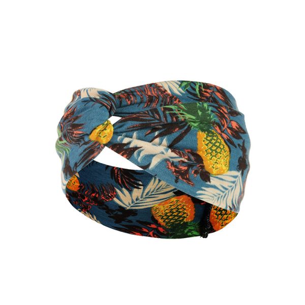 Fashion Women Head Scarves Wide Elastic Headbands With Heat Transfer Logo