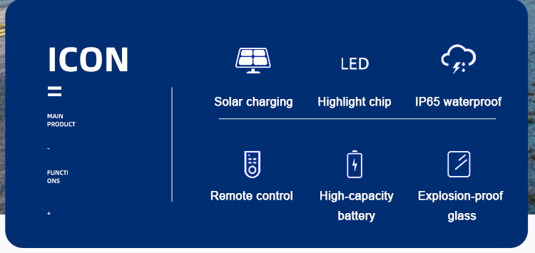 All in One Solar Street Light High Quality Waterproof ABS Material Affordable Solar Street Light
