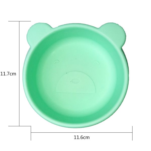 Bear Shape Silicone Baby Tray Food Grade Food Feeding Infant Suction Plate