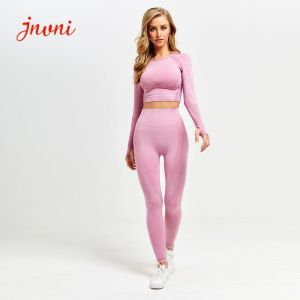Seamless Knitting Women Activewear Sets 260gsm 2 Piece Yoga Sets