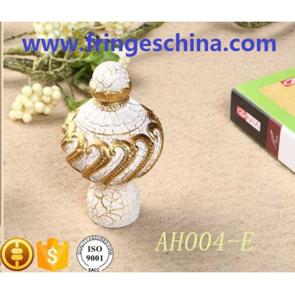 Classical delicate PP plastic curtain rod finials for home decoration