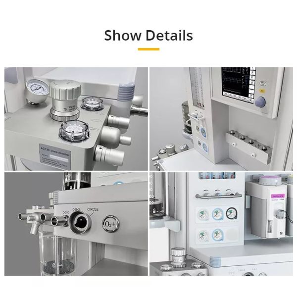 1600ml Anesthesia Equipment 7200A Multi Gas Monitoring Mobile Cart