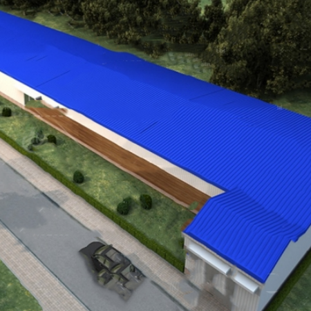 Light Weight Steel Structure Chicken House Customized Size / Color