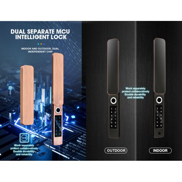 Waterproof Digital Smart Fingerprint Outdoor French Door Security Locks