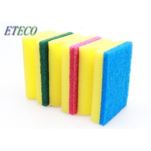 China Scouring Pad Soft Cleaning Sponge , Dish Scrub Brush Detergent Saving on sale