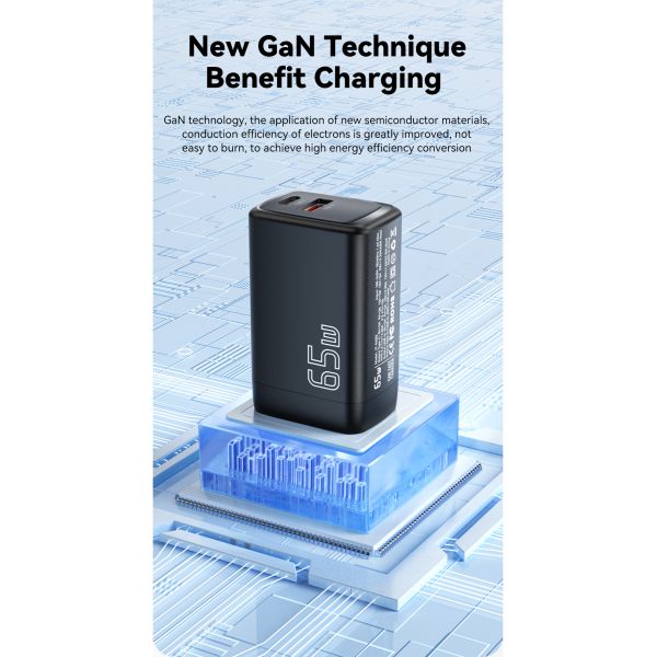 ESSAGER JT-G65Q Series Portable Fast Charger 65W For Android Phone Charger