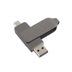 Cheap Gun Black Metal Type C USB Flash Drives Twist Shaped Fast Speed 3.0 And 3.0 wholesale