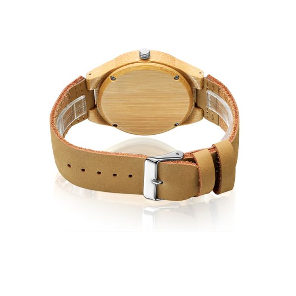 Wide Belt Environmentally Friendly Watches , Maple Wooden Style Watches