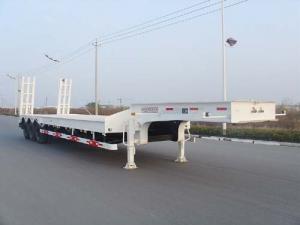 Cheap Drop Deck Low Flatbed Trailer For Vessels Transport , Flat Bed Semi Trailer wholesale