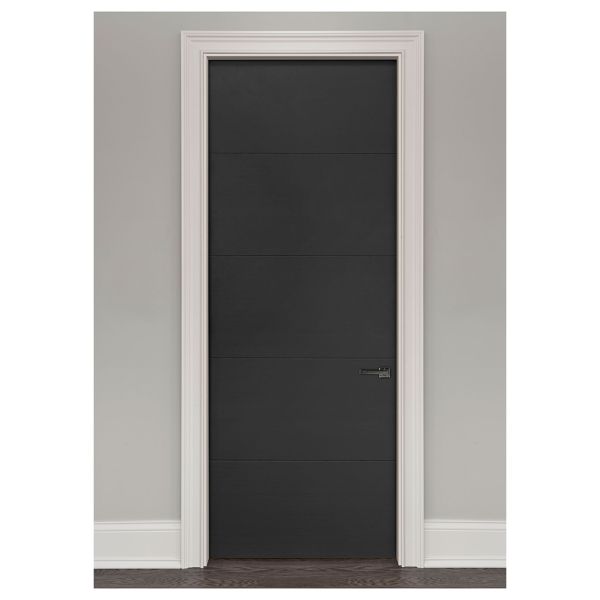 Grey Bathroom Bedroom Interior Doors Melamine Wooden Door 9mm MFC