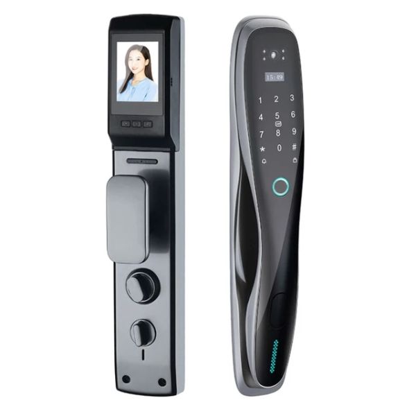 Apartment / Home Face Recognition Door Lock Cool Smart Door Lock With Camera