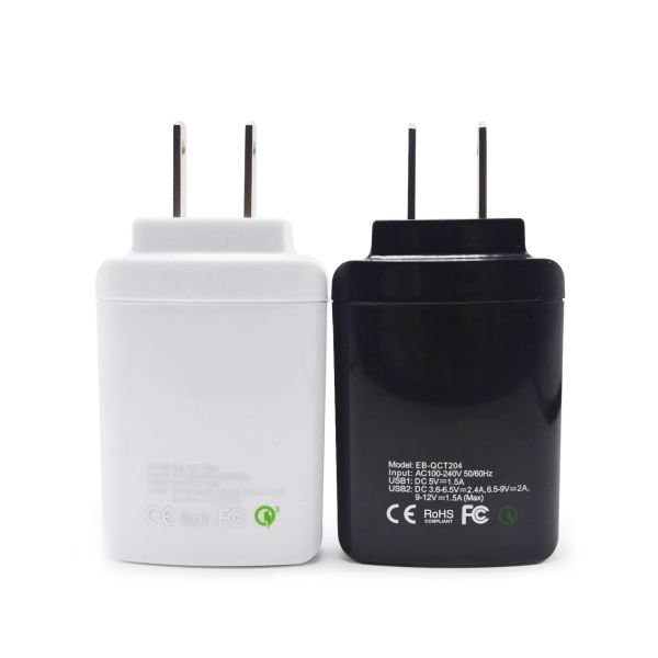 Quick Charger 3.0 Patent Portable Intelligent Universal USB wall travel Charger for Iphone / iPod/Ipad/Samsung QCT204