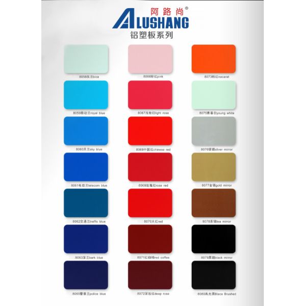 4MM 1.22 X 2.44m PE Aluminium Composite Panels (ACP) Panel Thickness: 5–6 Mm Core Material: 100% Solid Polypropylene (PP)