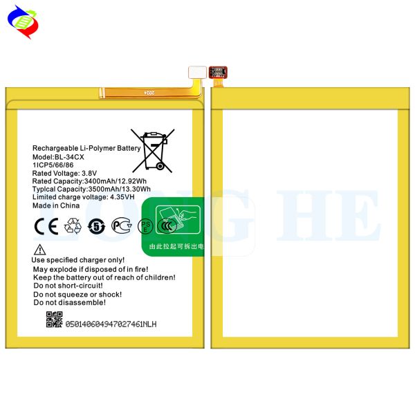 BL-34CX Mobile Battery for Infinix X626 Smart3 Plus 3.8V 3500mAh A For Mobile Phone