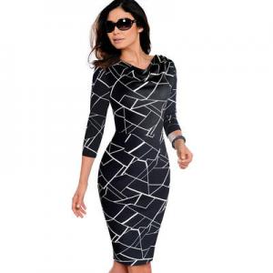 China Luxury Plus Size Girl Ladies Womens Casual Dresses O Neck on sale