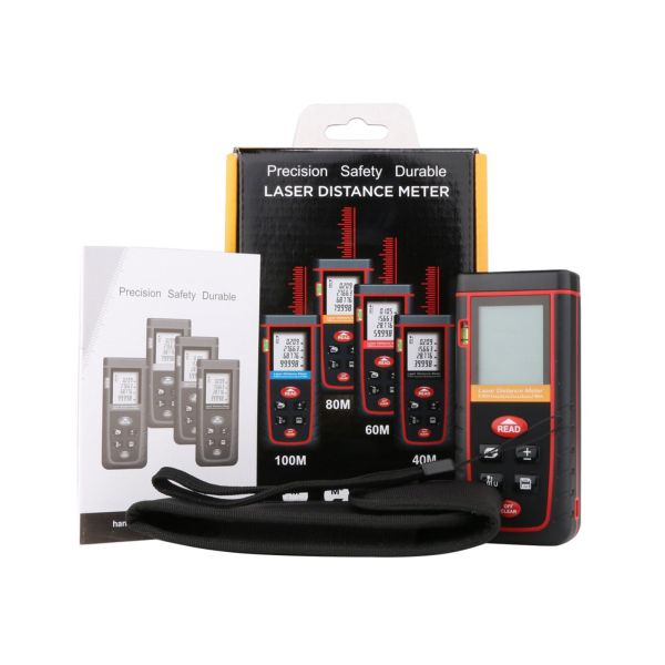 80m Laser Distance Meter Digital Electronic Handheld High Precision Rangefinder Tape measure Portable Area/volume tool