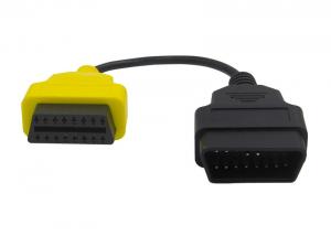 Cheap 16 Pin J1962 Yellow OBD2 Extension Cable 26AWG Pure Copper 1 Year Warranty wholesale