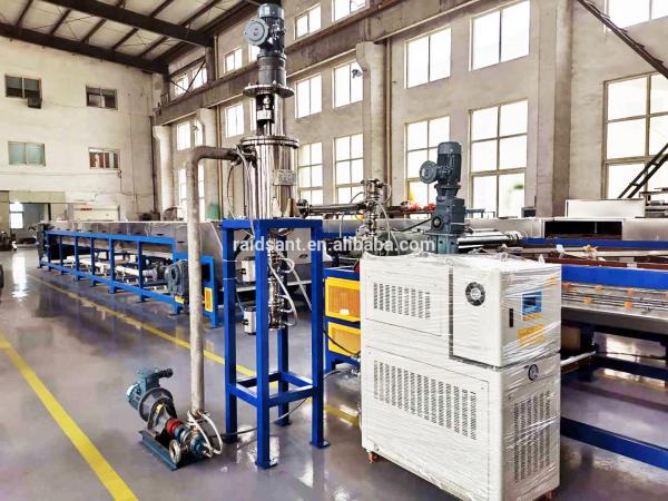PE polymer wax granulator cooled by steel belt and cooling water