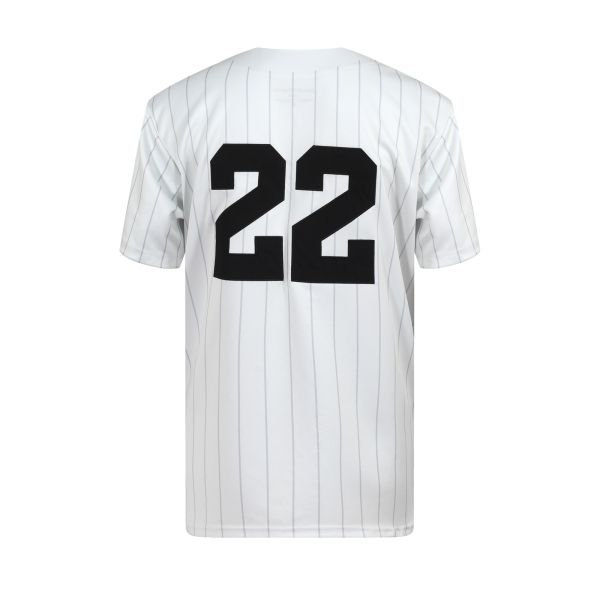 Unisex Buttoned Baseball Team Wear Jersey Tees Breathable Polyester Custom