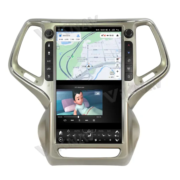 Car 2014 2018 Jeep Grand Cherokee Radio Replacement Auto Stereo 13.6 Inch OEM