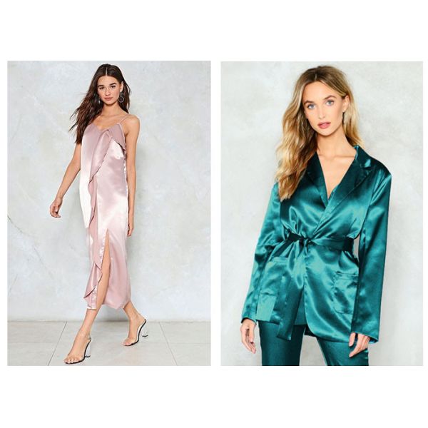 Emerald Green 75D 130GSM Polyester Spandex Satin Fabric Stretch