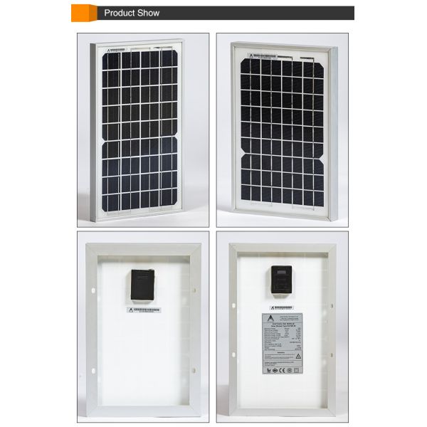 SolarverTech Black Monocrystalline PV Panels , Waterproof Monocrystalline Solar Plate