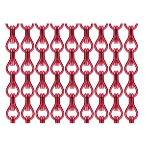 China Red Lightweight Anodized Aluminium Chain Fly Screen Anti Insect on sale