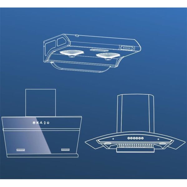 Stainless Steel Slim Kitchen Cabinet Range Hood For Low Ceiling