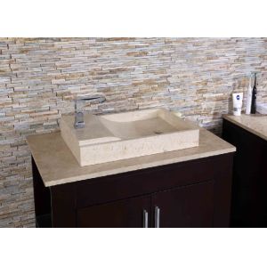China Prefab Classic Custom Bathroom Vanity Tops Contemporary Rectangular Basins on sale