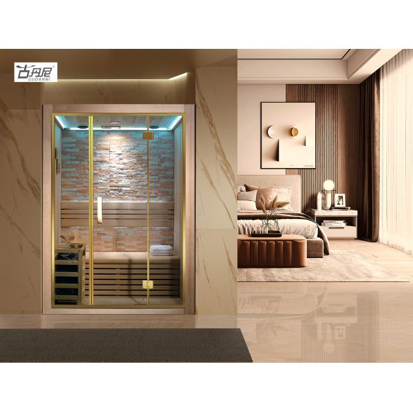 Ecofriendly Dry Solid Wood Wet Steam Sauna Room