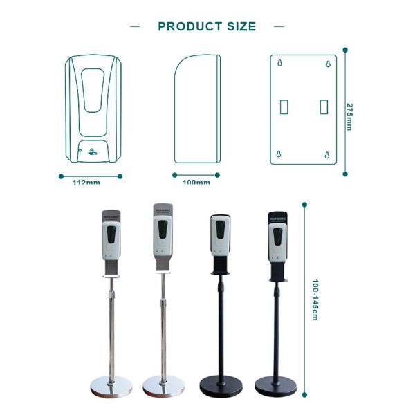 Public Area Automatic Floor Stand Touchless Sanitiser Dispenser
