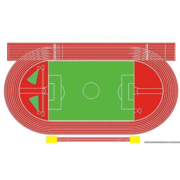 400 Meter Jogging Tracks 9MM Athletic Track Material eco-environmental