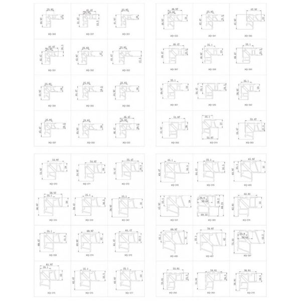 Heavy-Duty Sliding Door Corner Brace 50 Series Sandblasted Aluminum Hardware