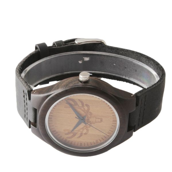 Water Proof Unisex Wooden Quartz Watch Multi Functional Mineral Glass Most Accurate