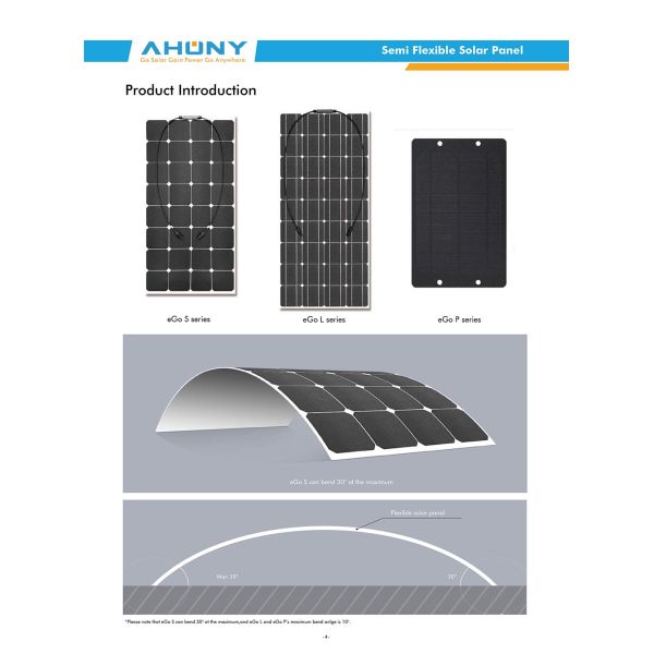 ETFE Flexible 12V 60w Cell Solar Panel For Solar Camping Rv Marine Boat