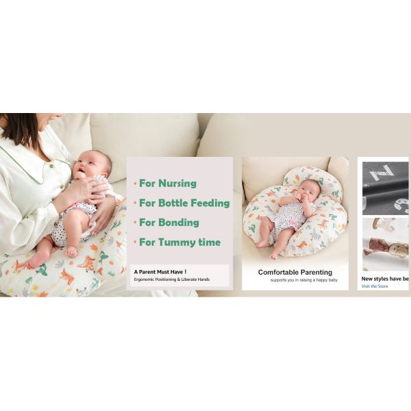 Nursing Pillow&Breastfeeding Support Pillow Removable&Machine Washable