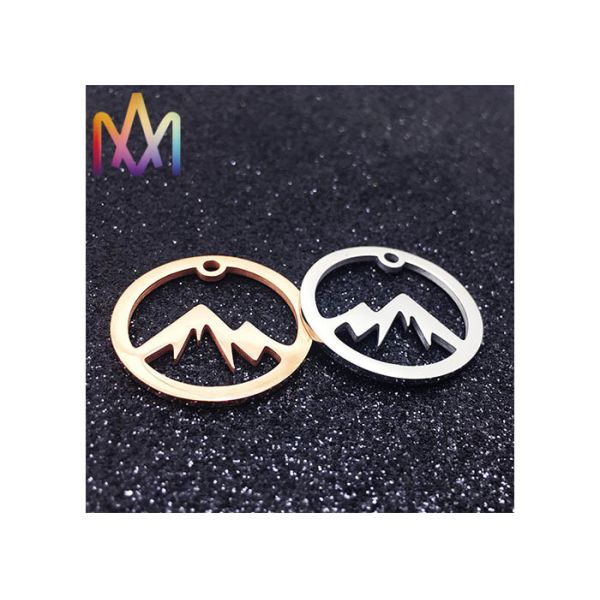 2.2g Mountaineering Enthusiasts Stainless Steel Hollow Charms