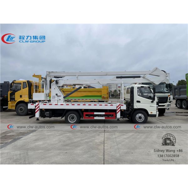 16m FOTON Hydraulic Truck Mounted Aerial Work Platform With Folding Arm Boom