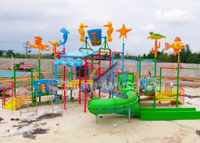 Sea Style Water Park Playground Commercial 17x14x7.5m Anti Rust For Hotel Restort Pool