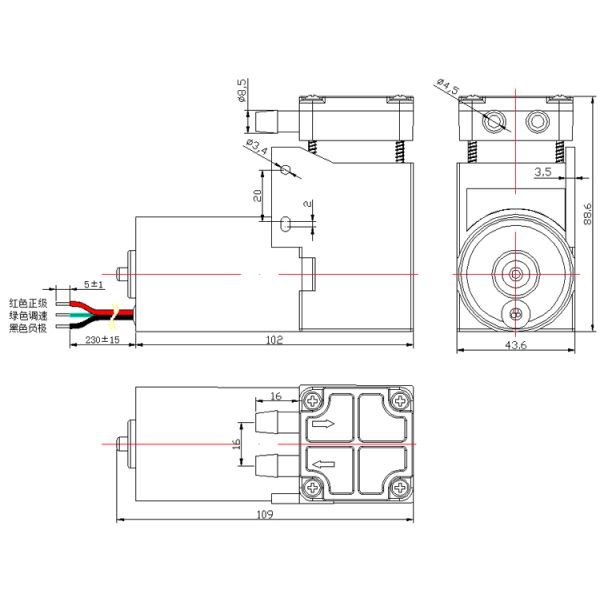 AIRJET Hi-Flow DC Brushless Motor Drive Electric Air Vacuum Piston Pump ZH7 Series