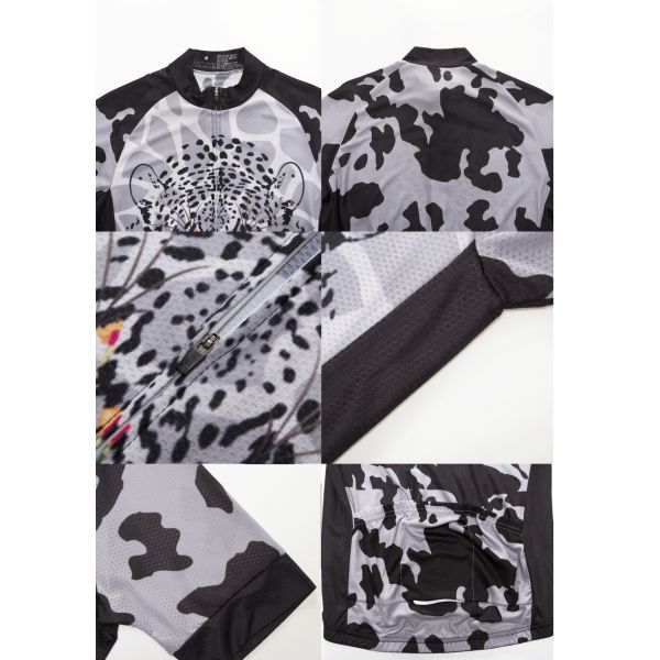 Leopard Design Polyester Dryfit Suit Cycling Jersey T-Shirt Bike Cycling Accessories