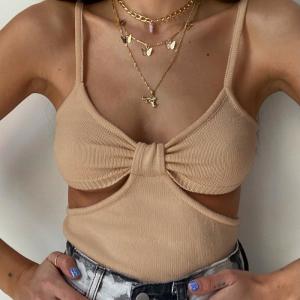Cheap Sexy Hollow Slim Small Ladies Camisole Tank Tops wholesale